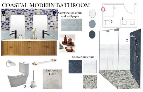 Coastal Modern Bathroom Interior Design Jacky G. Moodboard 2 thumb