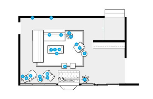 Online Designer Living Room Floorplan