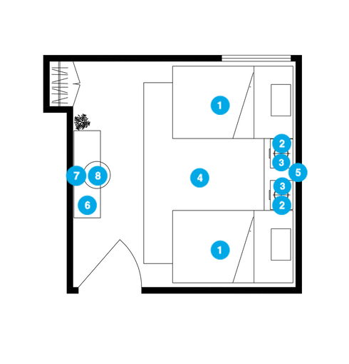 Online Designer Bedroom Floorplan