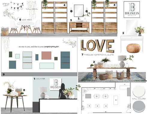 Natural Eclectic Cosmetic Store Interior Laura A. Moodboard 1 thumb