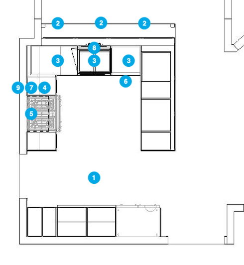 Online Designer Kitchen Floorplan