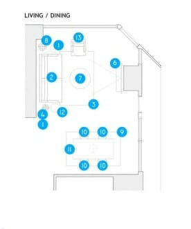 Online Designer Combined Living/Dining Floorplan