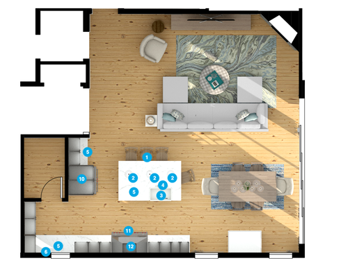 Online Designer Kitchen Floorplan