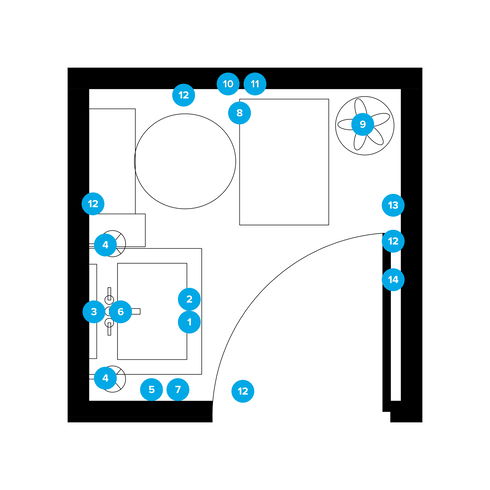 Online Designer Bathroom Floorplan