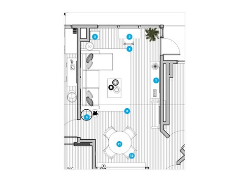 Online Designer Combined Living/Dining Floorplan