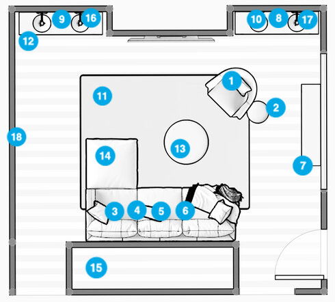 Online Designer Living Room Floorplan