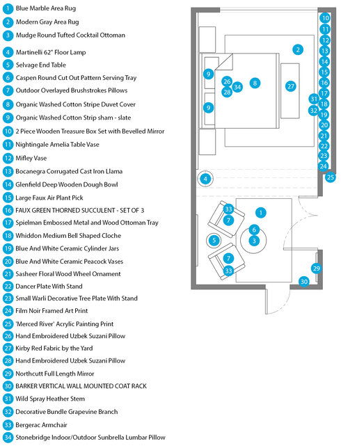 Online Designer Bedroom Floorplan