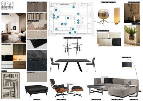 Condo Combined Living and Dining Room Design Mladen C. Moodboard 2 thumb