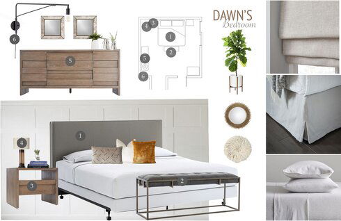 Coastal Chic Bedroom Interior Design Gabriela S. Moodboard 2 thumb