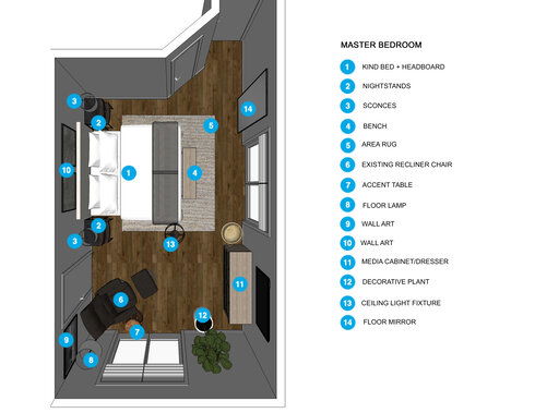 Online Designer Bedroom Floorplan