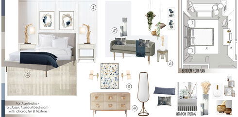 Classy & Tranquil Bedroom Interior Design Sonia C. Moodboard 1 thumb