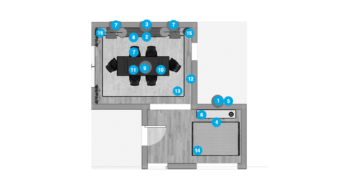 Online Designer Dining Room Floorplan