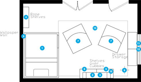 Online Designer Bedroom Floorplan