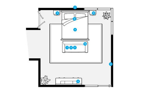 Online Designer Bedroom Floorplan