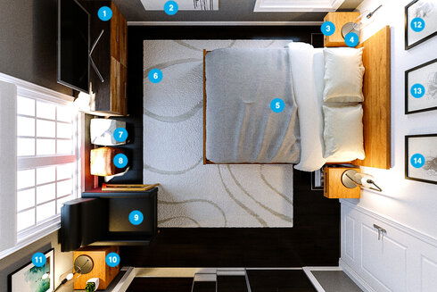 Online Designer Bedroom Floorplan