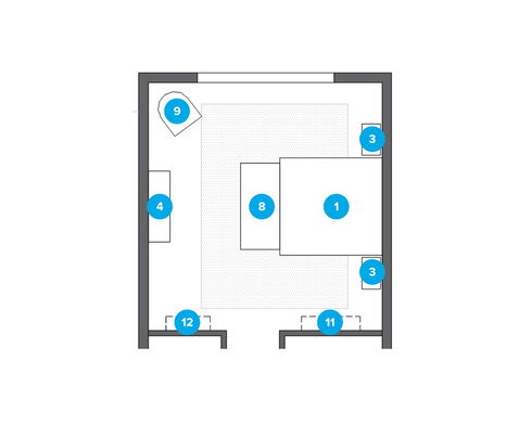 Online Designer Bedroom Floorplan