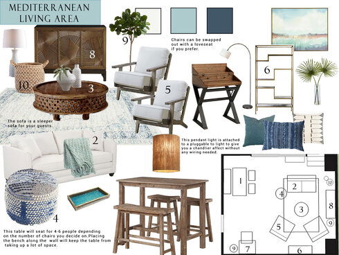 Stylish Eclectic  Living Room & Bedroom  Sarah M. Moodboard 1 thumb