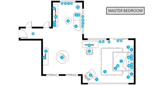 Online Designer Bedroom Floorplan