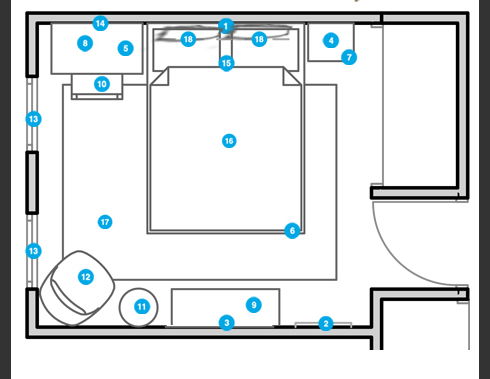 Online Designer Bedroom Floorplan