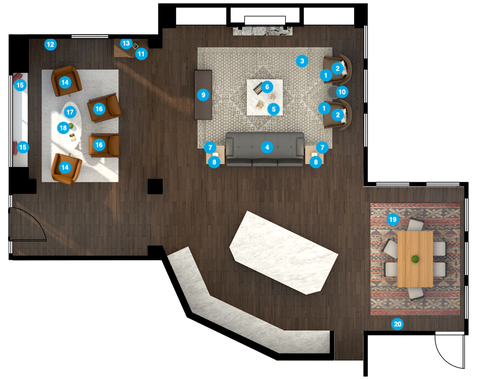 Online Designer Living Room Floorplan