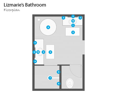 Online Designer Bathroom Floorplan