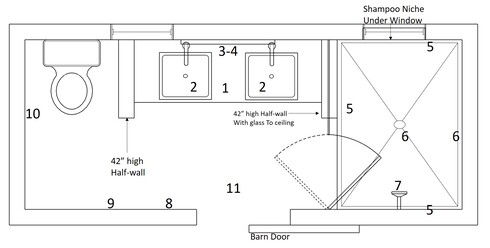 Online Designer Bathroom Floorplan