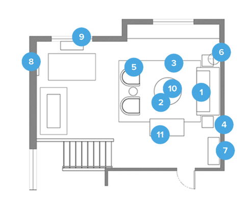 Online Designer Living Room Floorplan