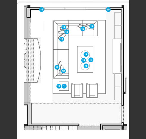 Online Designer Living Room Floorplan