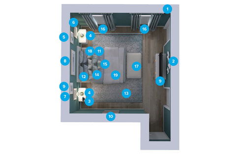 Online Designer Bedroom Floorplan
