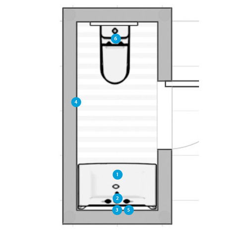 Online Designer Bathroom Floorplan