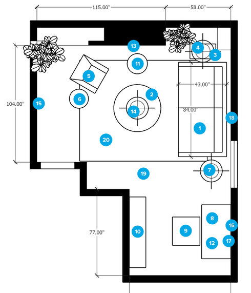 Online Designer Bedroom Floorplan