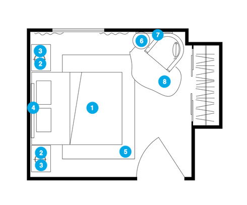 Online Designer Bedroom Floorplan