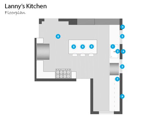 Online Designer Kitchen Floorplan