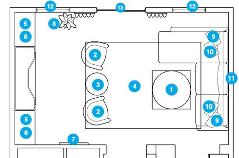 Online Designer Living Room Floorplan