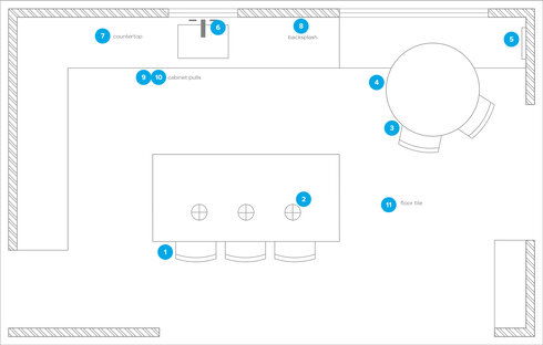 Online Designer Kitchen Floorplan