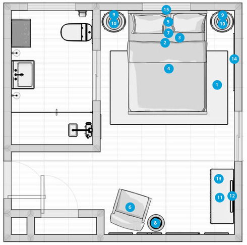 Online Designer Bedroom Floorplan