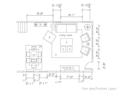 Online Designer Living Room Floorplan