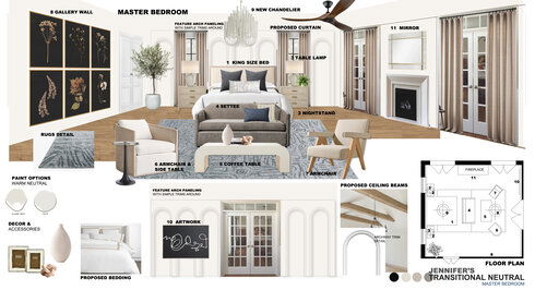 Transitional Neutral Master Bedroom Design Ibrahim H. Moodboard 1 thumb