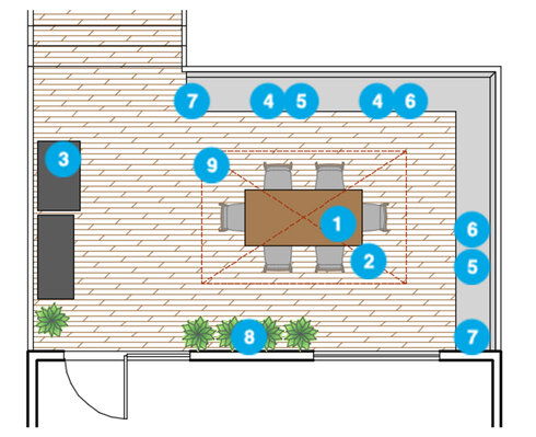 Online Designer Patio Floorplan