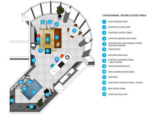 Online Designer Living Room Floorplan