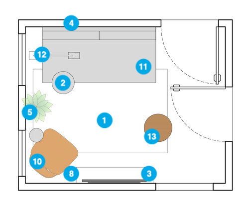 Online Designer Bedroom Floorplan