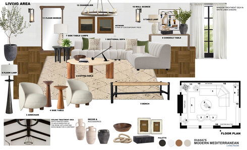 Modern Mediterranean Living Room Design Ibrahim H. Moodboard 2 thumb