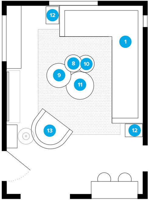 Online Designer Living Room Floorplan