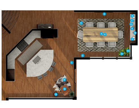 Online Designer Kitchen Floorplan