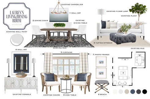 Neutral Transitional Living and Dining Room MaryBeth C. Moodboard 2 thumb