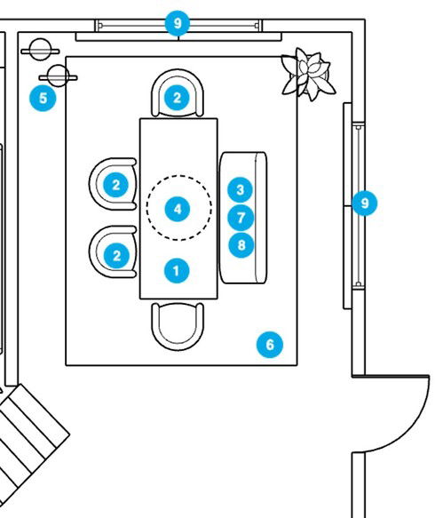 Online Designer Dining Room Floorplan