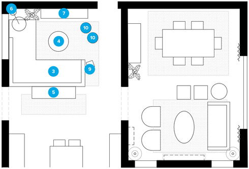 Online Designer Living Room Floorplan