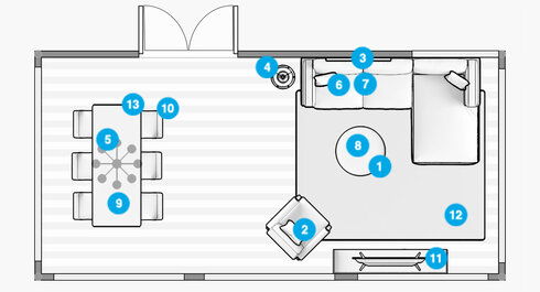 Online Designer Bedroom Floorplan