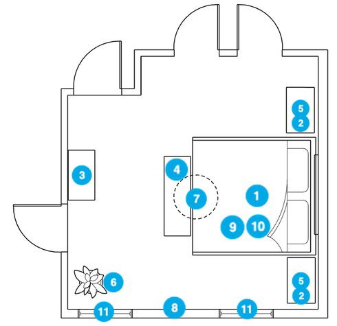 Online Designer Bedroom Floorplan