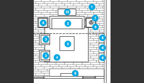 Online Designer Living Room Floorplan